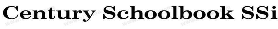 Century Schoolbook SSi字体转换